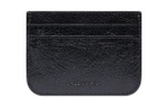 Balenciaga Le Cagole Fine Grained Sheepskin Card Holder Card Holder Women"s Black