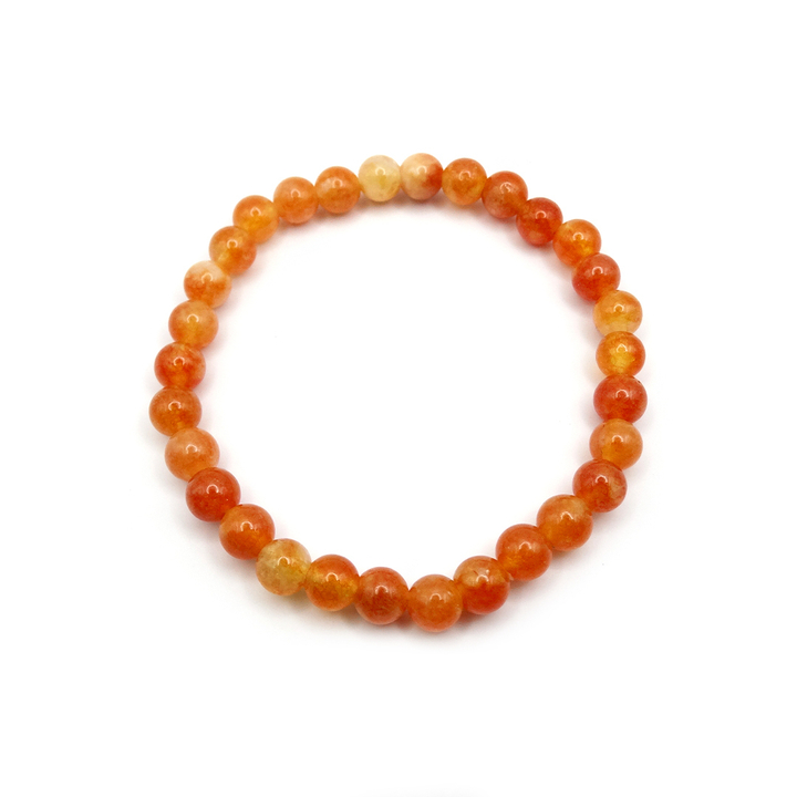 Браслет Кварц оранжево-коричневый шар 6 мм