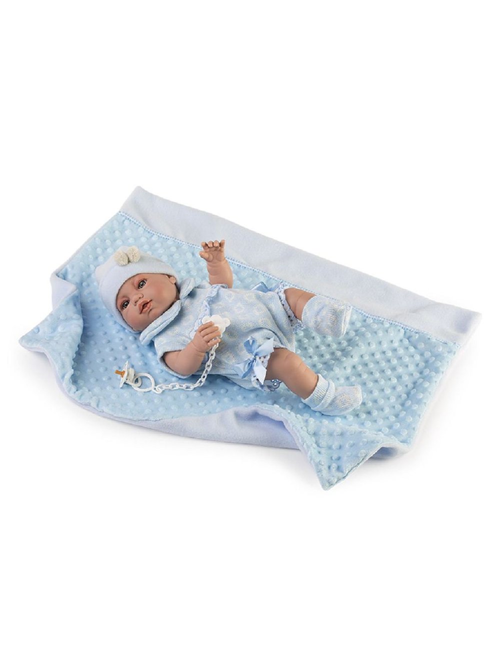 Кукла Berbesa виниловая 42см Recien Nacido с пледом (5117K)
