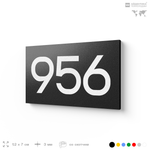 Номер на дверь 956, табличка на дверь для офиса, квартиры, кабинета, аудитории, склада, черная 120х70 мм, Айдентика Технолоджи
