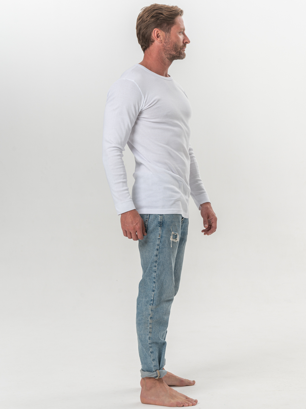 Лонгслив мужской белый