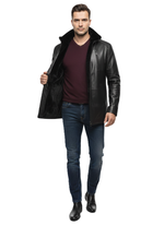 KHIMEONE Мужская кожаная куртка на меху (натуральная кожа/натуральный мех)