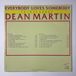 Винтажная виниловая пластинка LP Dean Martin Everybody Loves Somebody (20 Love Songs) (Germany 1987)