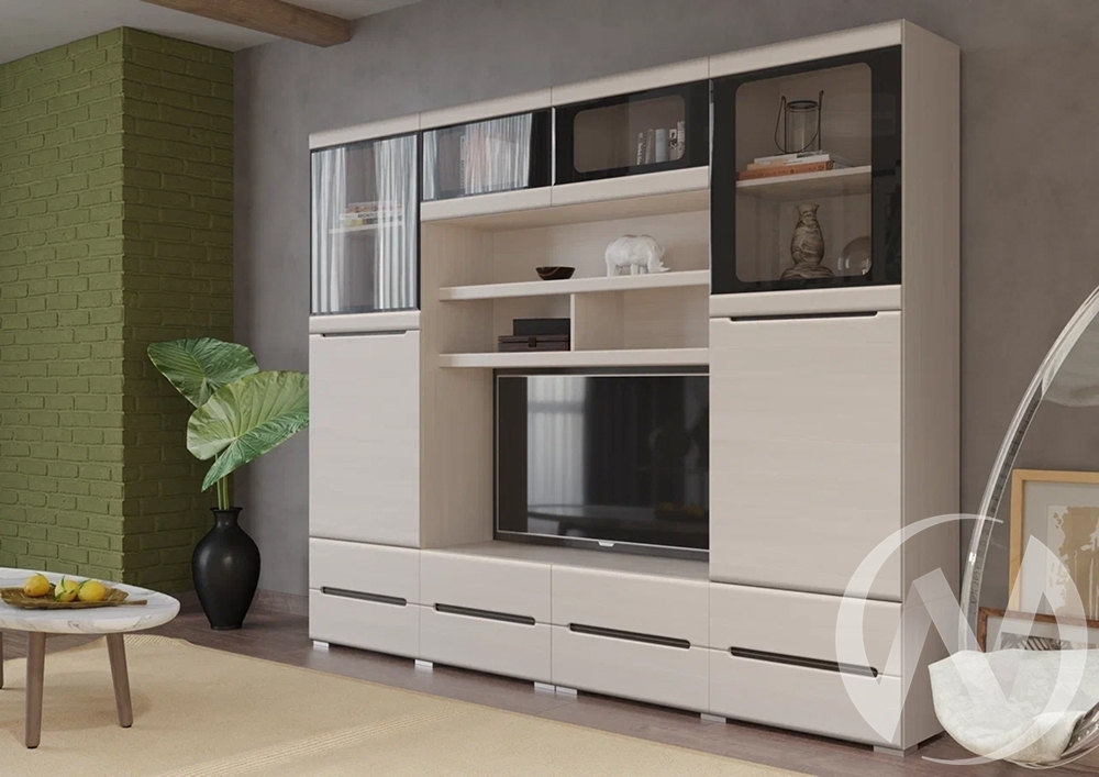 Гостиная Эколь (сандал светлый/сандал светлый) Вариант №2