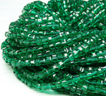 БВ024НН3 Хрустальные бусины квадратные, цвет: изумрудный, размер 3 мм, кол-во: 63-65 шт.