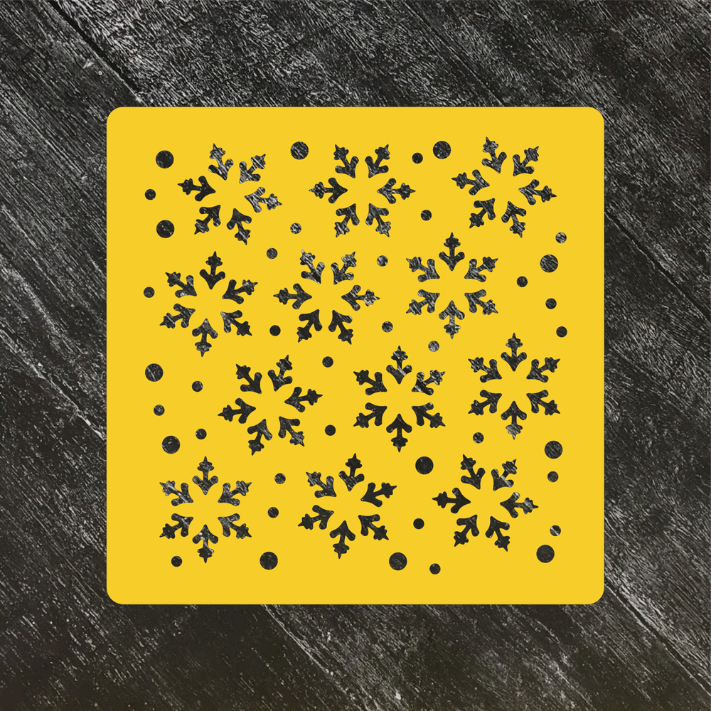 Трафарет новогодний №61 Снежинки