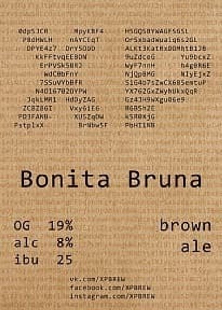 XP brew Bonita Bruna 0.5 л. - стекло(10 шт.)