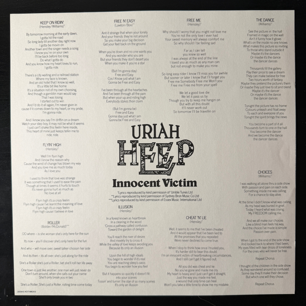 Uriah Heep - Innocent Victim (Германия 1977г.)