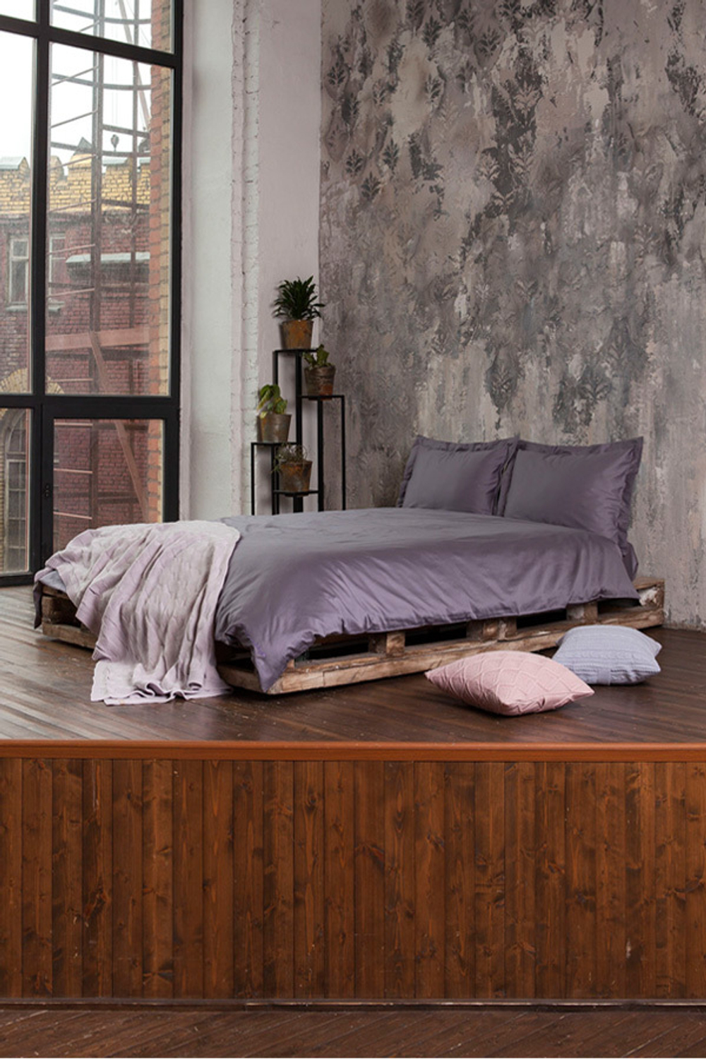 Постельное белье семейное Luxberry Daily Bedding сливовое