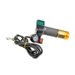 Ручка газа с вольтметром кнопкой и замком зажигания оранжевая ( кабель 1.7м )