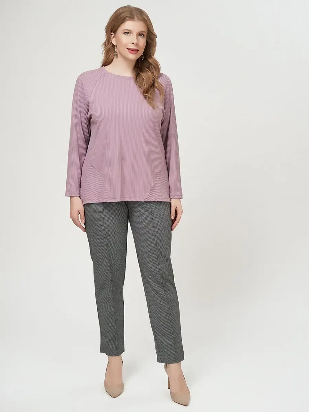 Блузка лонгслив лапша большие размеры