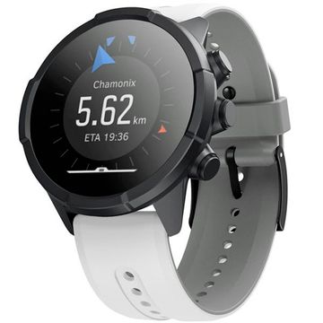 Ремешок 24 мм Elegant для Suunto 9 Baro, Suunto 7, Suunto Spartan Sport силиконовый (Белый/серый)