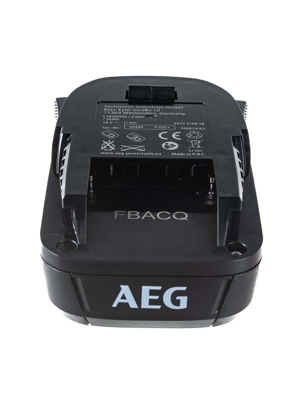 Аккумулятор L1820SHD (18 В; 2 Ач; Li-Ion) AEG 4935478858