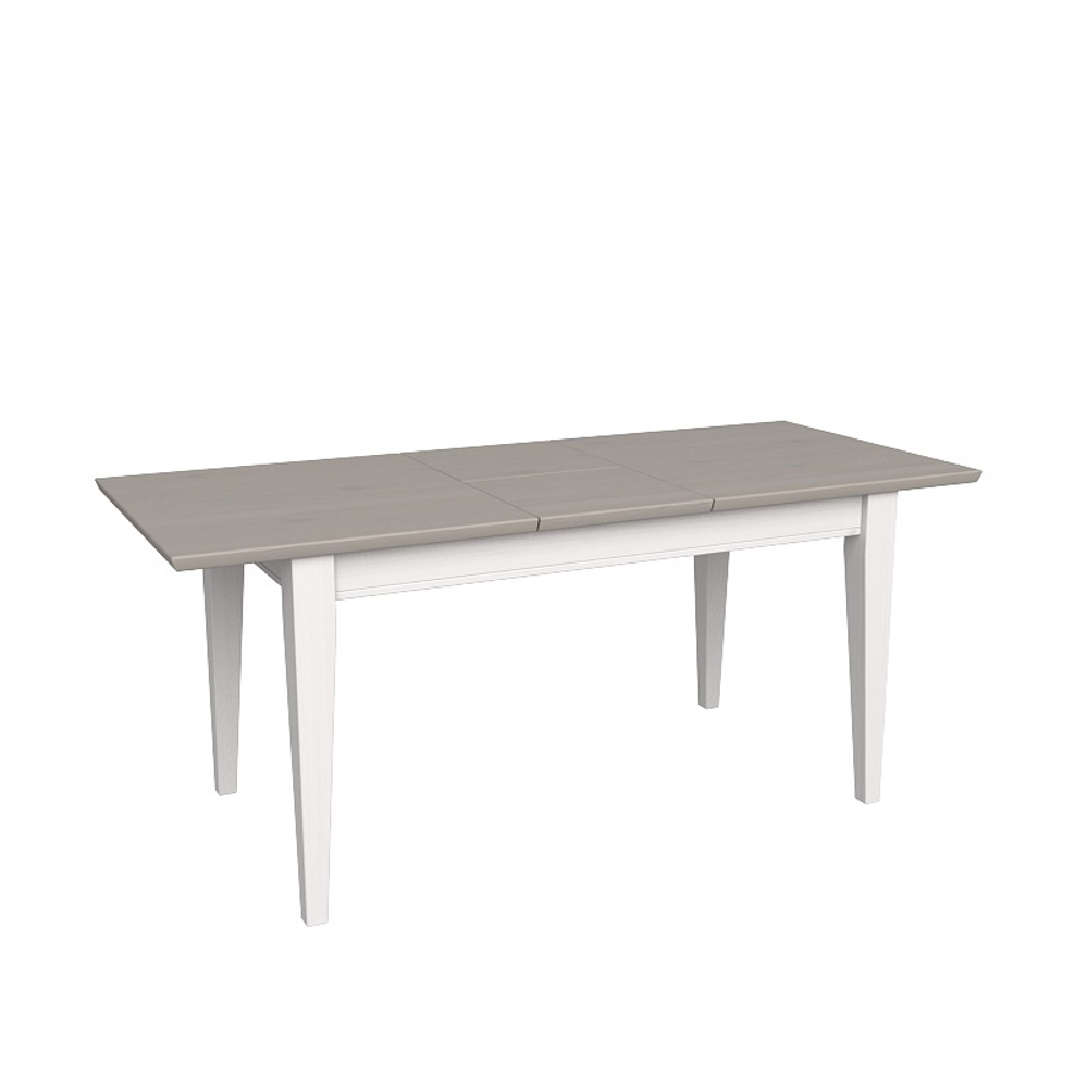 Стол обеденный «Форест» со вставкой 140-179х77 белый воск/антрацит