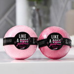 Бомбочка для ванны с наклейкой Like a girlBOSS с ароматом дыня - 130 гр.
