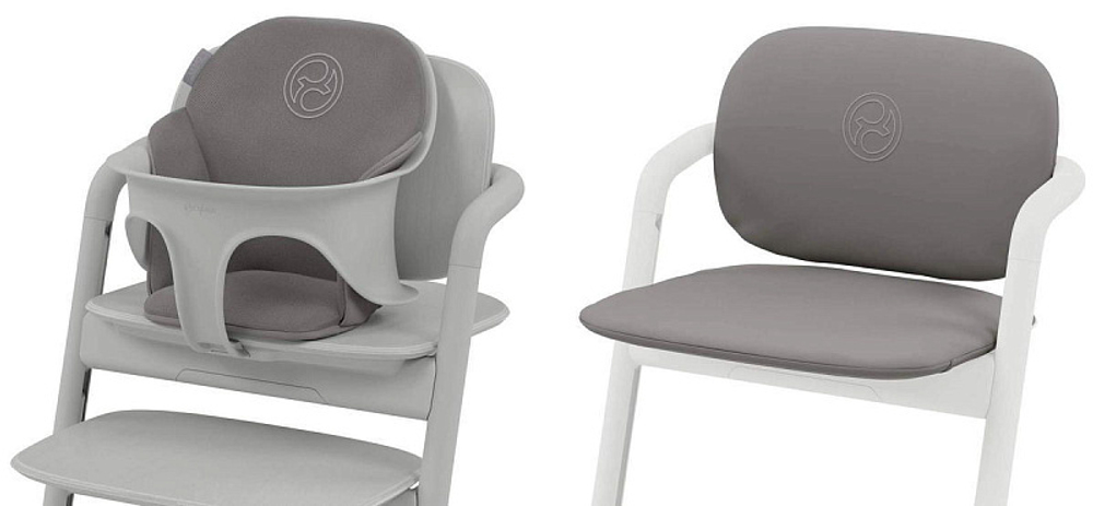 Стульчик для кормления Cybex Lemo 4 в 1 с мягкими чехлами Comfort Inlay Suede Grey/Suede Grey