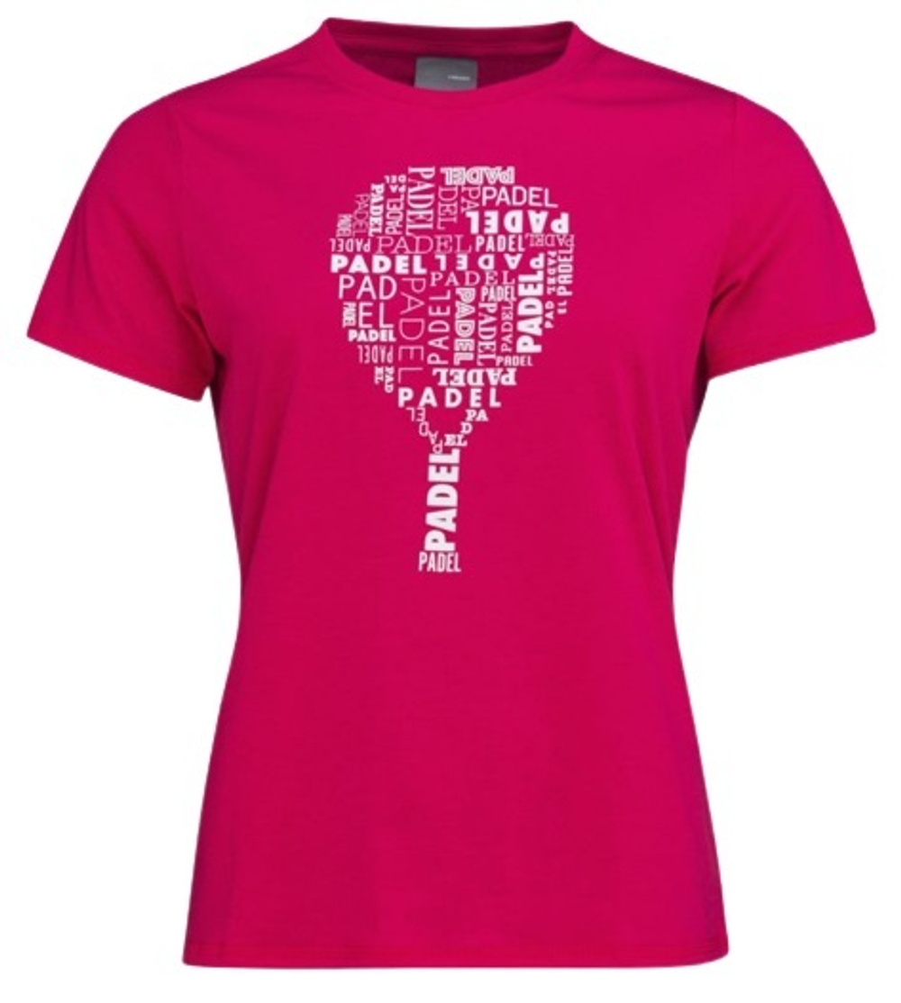 Женская теннисная футболка Head Padel TYPO T-Shirt W - magenta