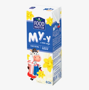 Коктеиль Food Master Му-у молочный ваниль 2,5% 200 мл