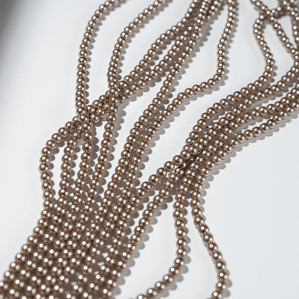 Хрустальный жемчуг, оттенок "Antique", шар 4,1мм, улучшенное покрытие