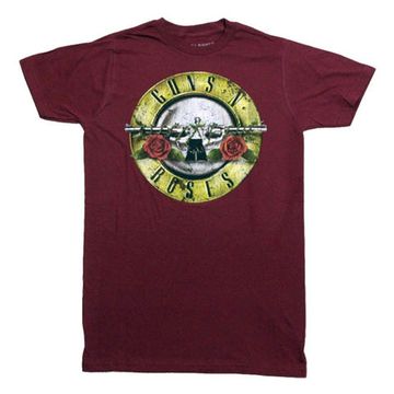 Футболка Guns N’ Roses бордо ( лого )