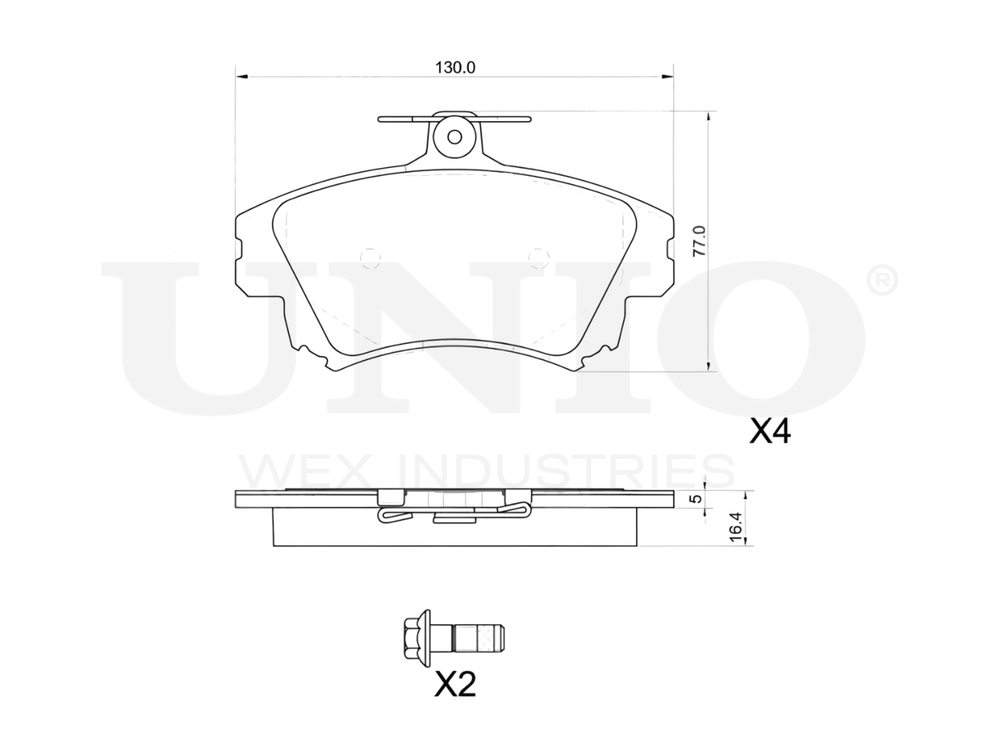 Колодки тормозные диск. передние UNIO BRP-20328