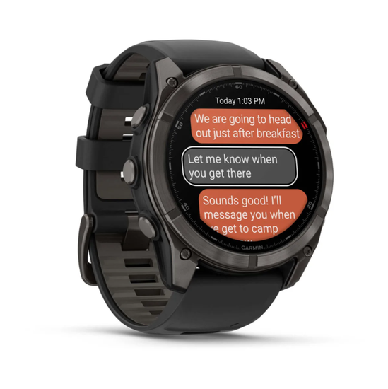 Умные часы Garmin Fenix 8 PRO, 47 мм, AMOLED, Sapphire, Titanium with Graphite/Black Silicone Band