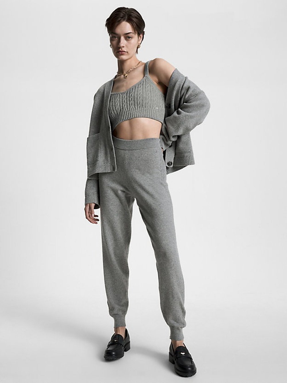 Топ женский TOMMY HILFIGER CABLE ALL OVER KNIT BRA