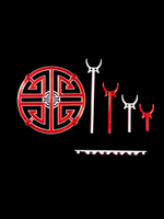 Подставка интерьерная для дракона и шарнирных фигурок, 3D печать, красно-белая