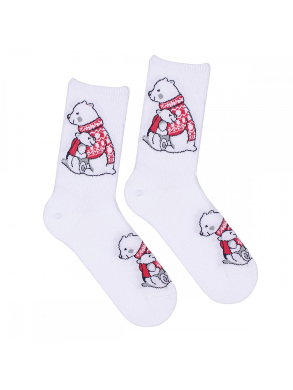 Носки медицинские женские Babushka, "Медведи", белый, 36-40