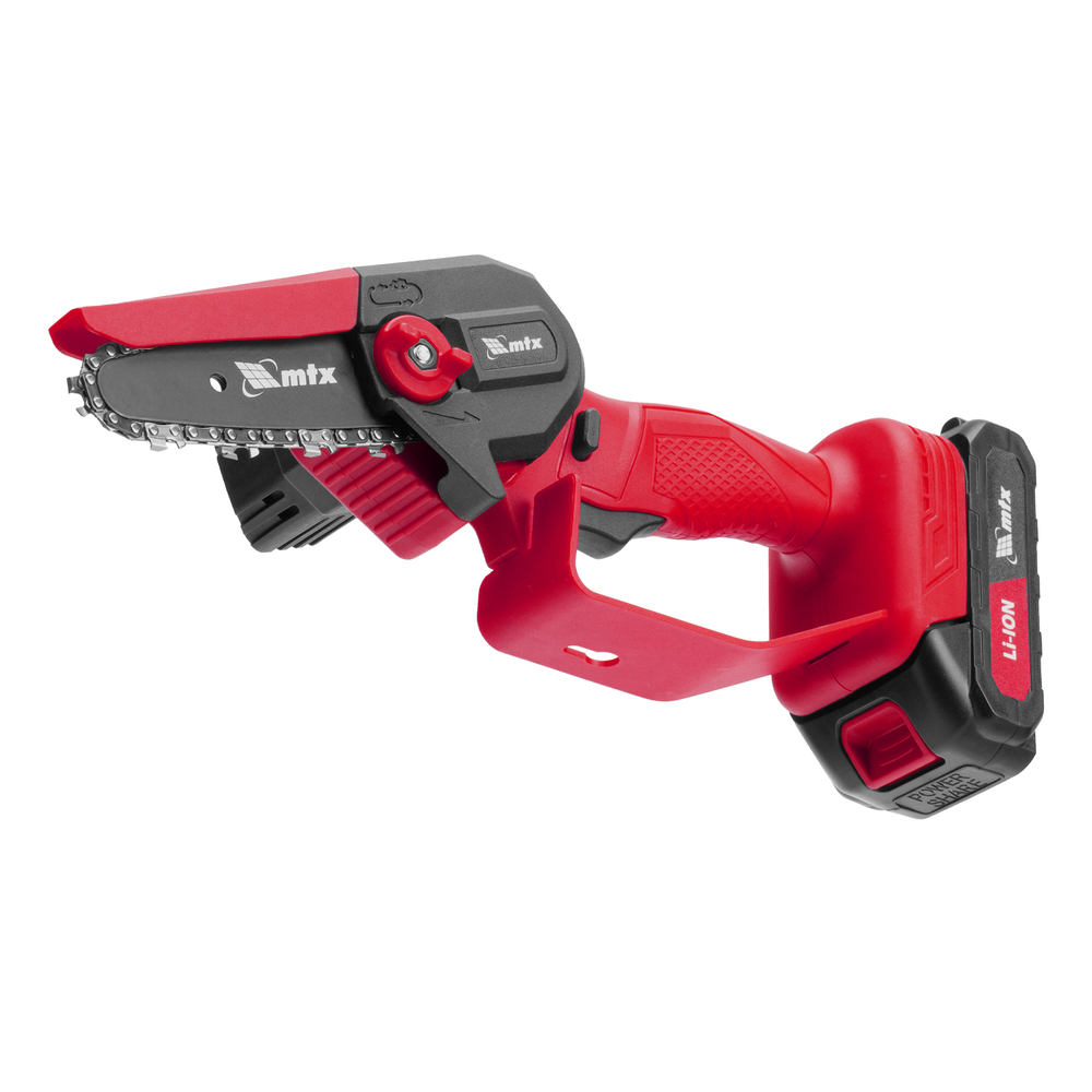Цепная мини-пила аккумуляторная, MCS-100, шина 100 мм, Li-Ion, 20 В MTX