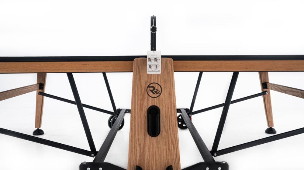 Теннисный стол складной для помещений "RASSON PREMIUM T01 Indoor" (274 х 152,5 х 76 см, натуральный дуб) с сеткой