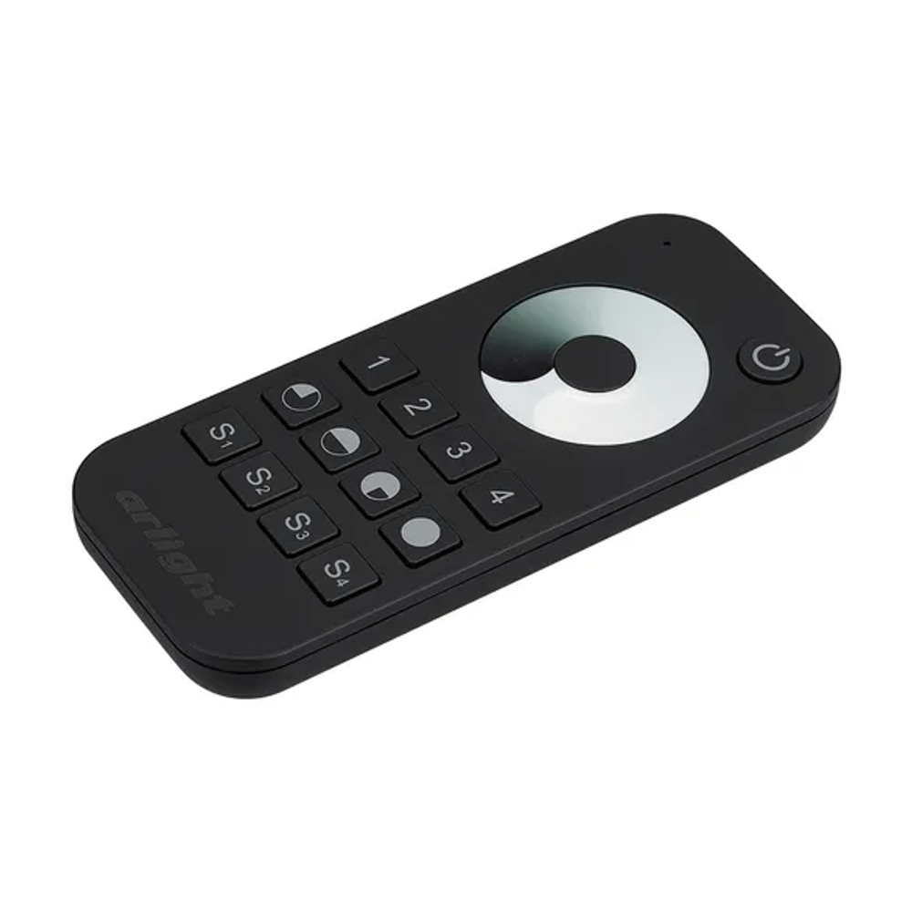 Пульт SMART-R24-DIM Black (4 зоны, 2.4G) (Arlight, IP20 Пластик, 5 лет) 023475