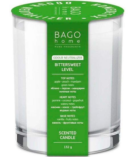 Кисло-сладкий детокс, ароматическая свеча, Bago home