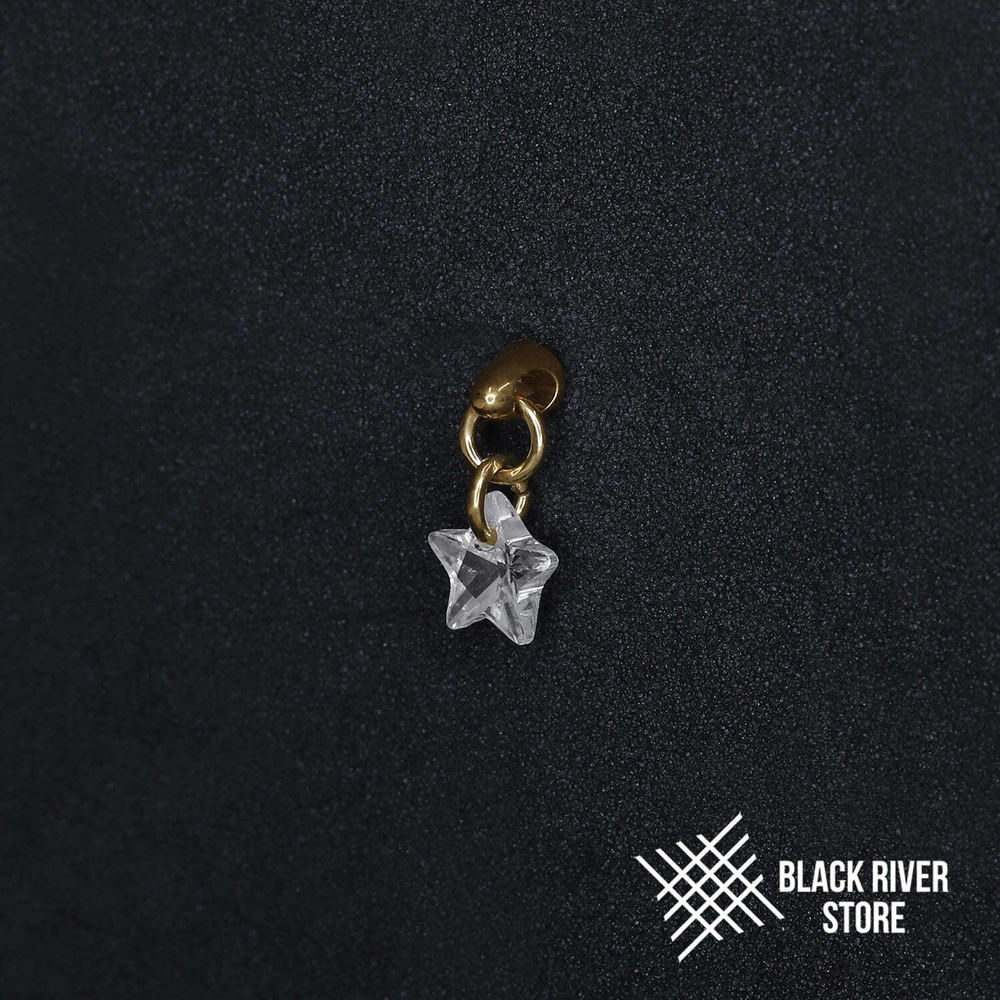 Pendant Star Crystal PVD Yellow