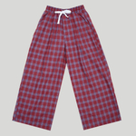 Plaid Baggy Pants Wine