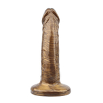 Золотистый фаллоимитатор Dixon Cider - 18,5 см. (Цвет: золотистый)