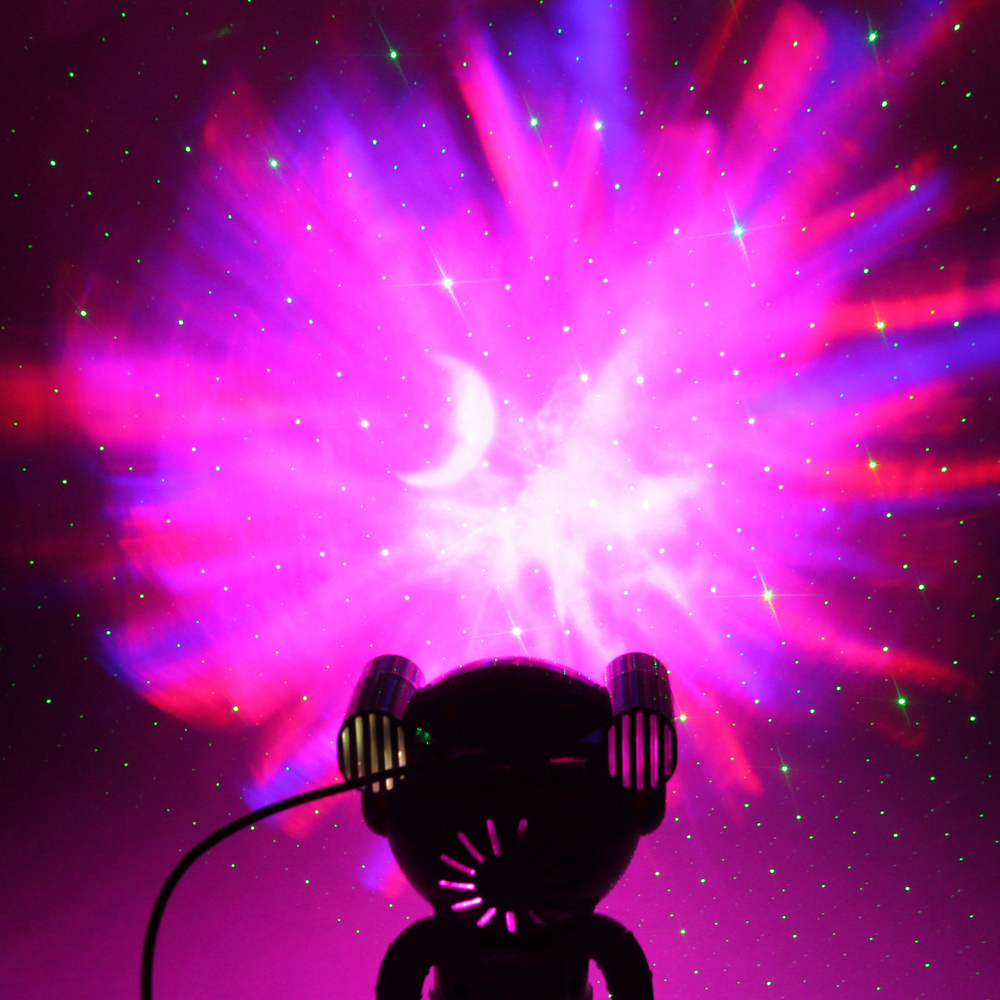 Световой прибор Лазер для дома «Космонавт» 19*11*19 см, Bluetooth, TF Card, пульт д/у,, 8 режимов, USB (220V)