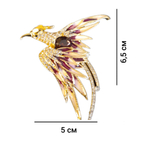 Брошь "Цветок красный"