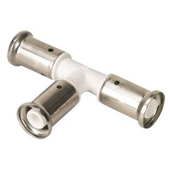 Тройник равнопроходной HENCO ПВДФ пресс, 16x16x16 белый