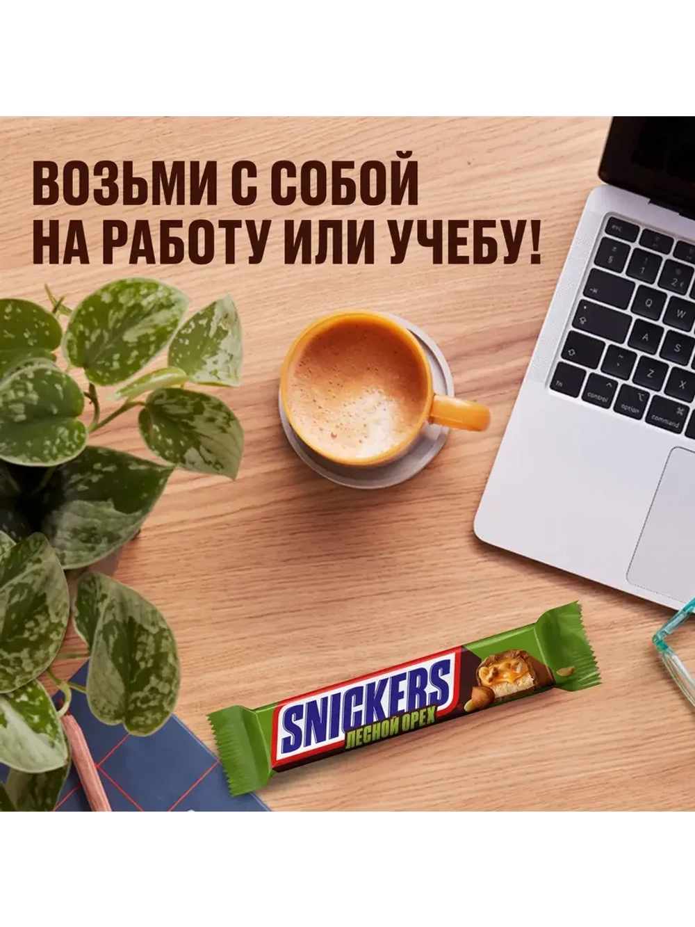 Шоколадные батончики Сникерс Лесной Орех 81 г * 32 шт