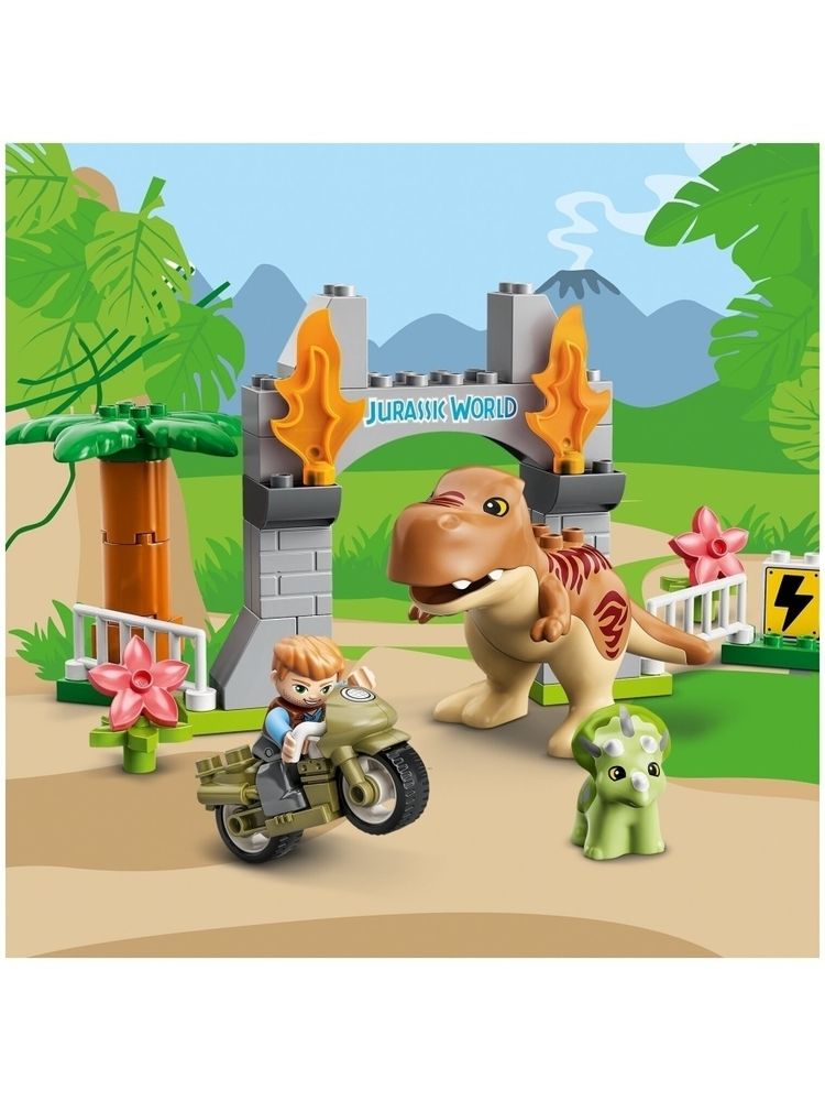 Конструктор LEGO DUPLO Jurassic World 10939 Побег динозавров: тираннозавр и трицератопс