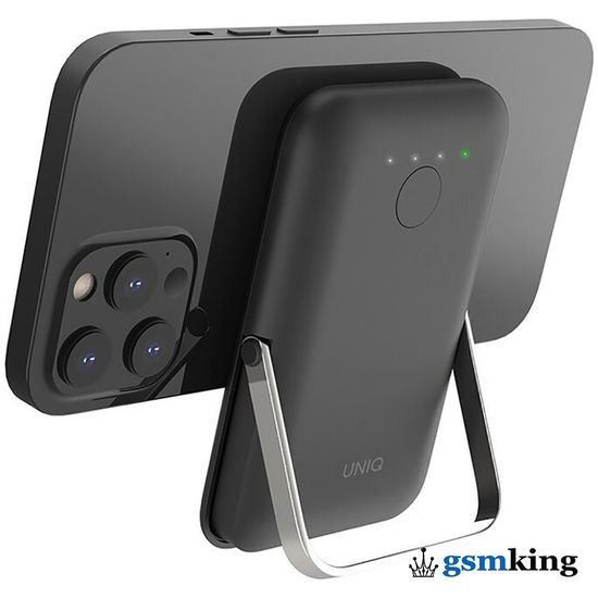 Uniq Hoveo 5000W Magnetic wireless 15W USB-C PD 20W with stand 5000 мАч Gray