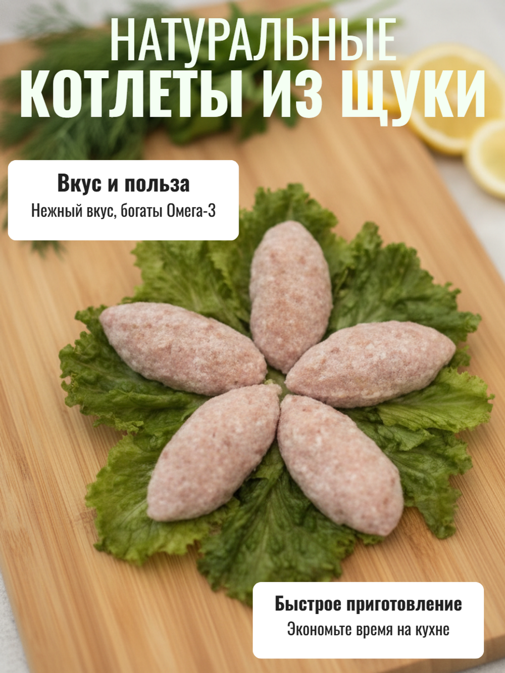 Котлеты из щуки 800 гр.