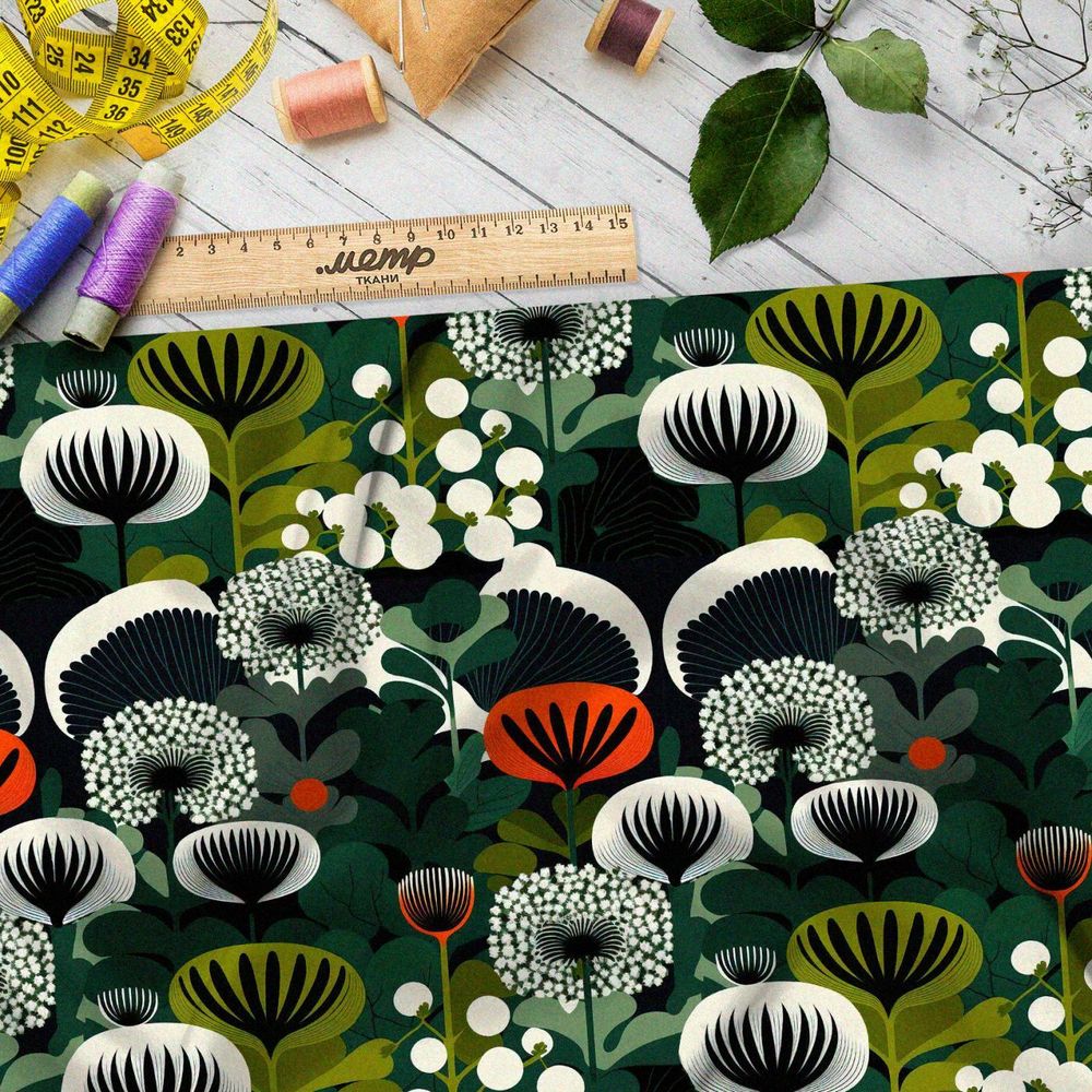 Ткань премиум дюспо волшебный лес