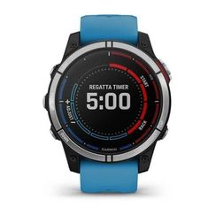 Умные часы Garmin Quatix 7 с синим силиконовым ремешком