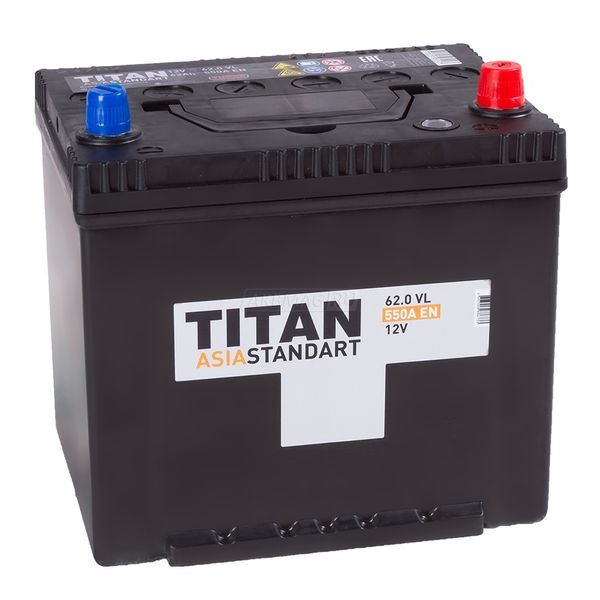 Аккумулятор автомобильный TITAN ASIA STANDART 62R 520 А обр. пол. 62 Ач (4607008886962)