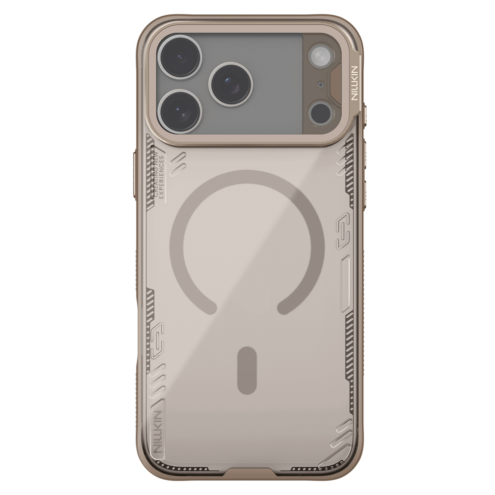 Чехол тонированный коричневый с MagSafe на iPhone 17 Pro Max, серия Iceblade Prop Magnetic (версия с прозрачной крышкой объектива) от Nillkin
