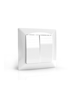 Выключатель 2-кл. СП AVA 10А IP20 в сборе бел. TOKOV ELECTRIC TKL-AV-V2F-C01