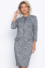 Платье Леди Мэри (черно-белое) П15047-19М LT Collection