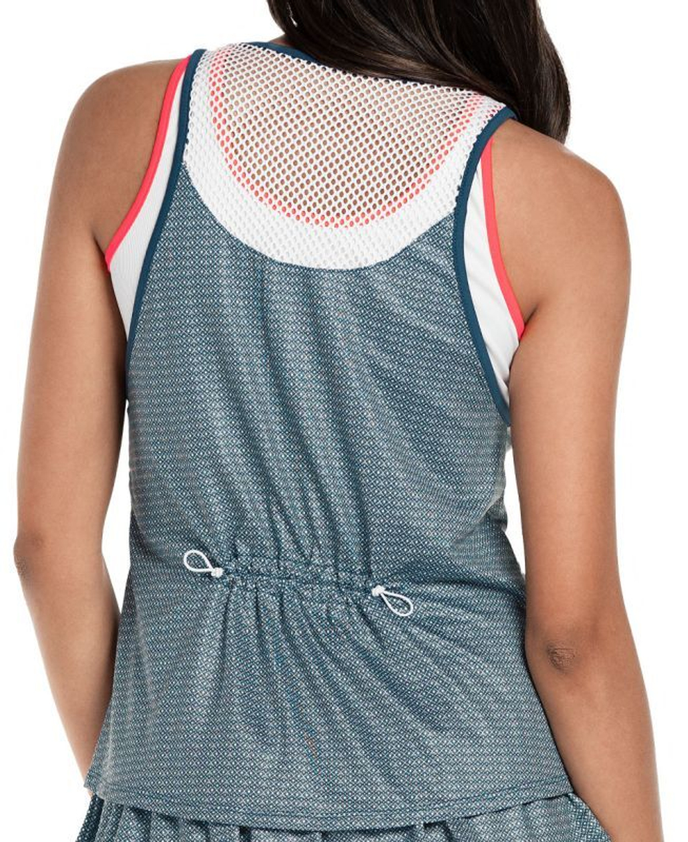 Топ теннисный Lucky in Love Palms D'Amour Royal Palm Layer Tank - Gray